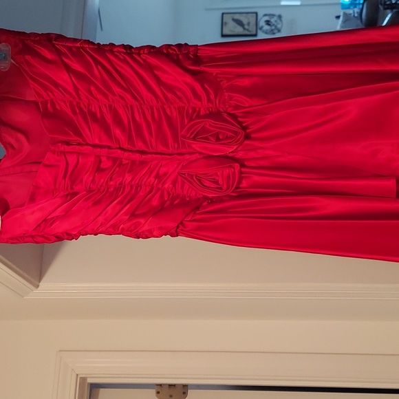 Vintage 80s/90s Prom dress. LIKE NEW red size 9 - Picture 6 of 16